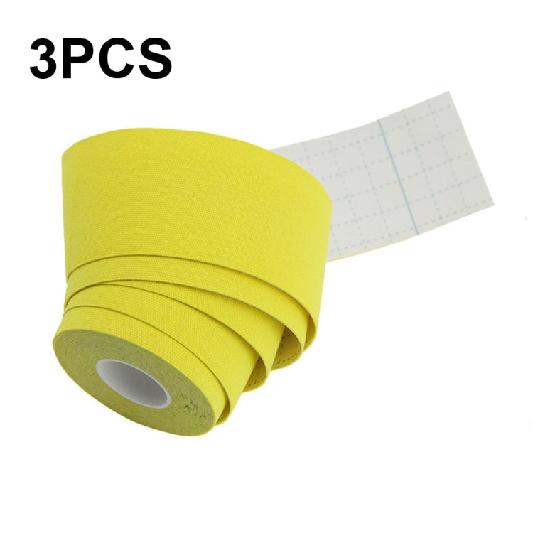 3pcs Muscle Tape Physiotherapy Sports Tape Basketball Knee Bandage, Size:, 2.5cm x 5m, 3.8cm x 5m