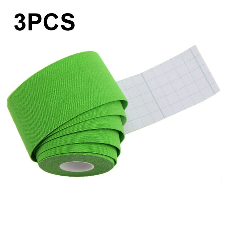 3pcs Muscle Tape Physiotherapy Sports Tape Basketball Knee Bandage, Size:, 2.5cm x 5m, 3.8cm x 5m