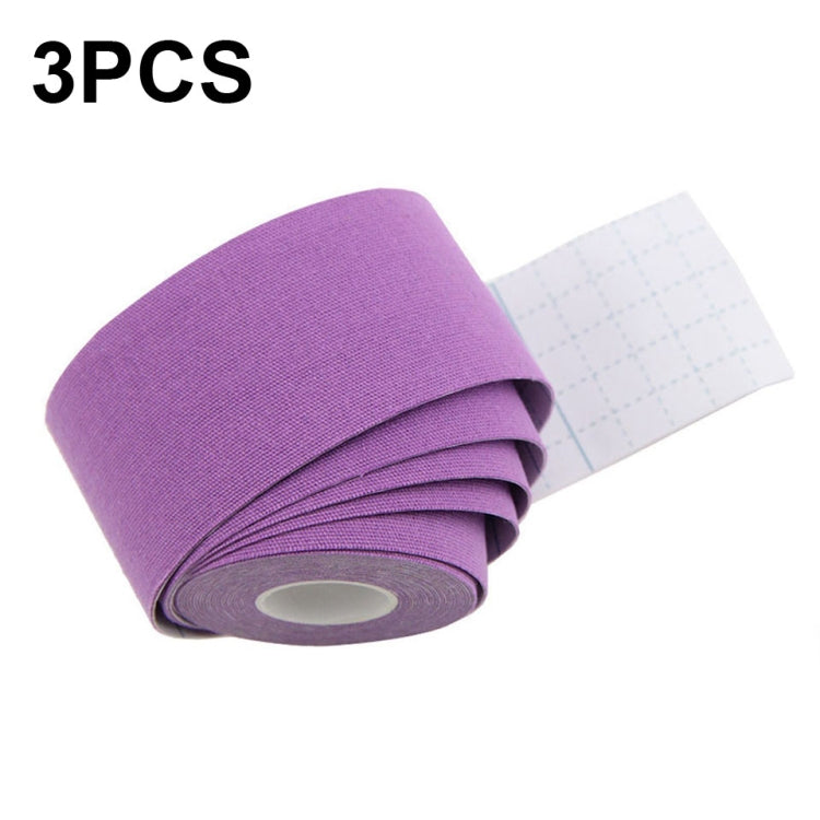 3pcs Muscle Tape Physiotherapy Sports Tape Basketball Knee Bandage, Size:, 2.5cm x 5m, 3.8cm x 5m