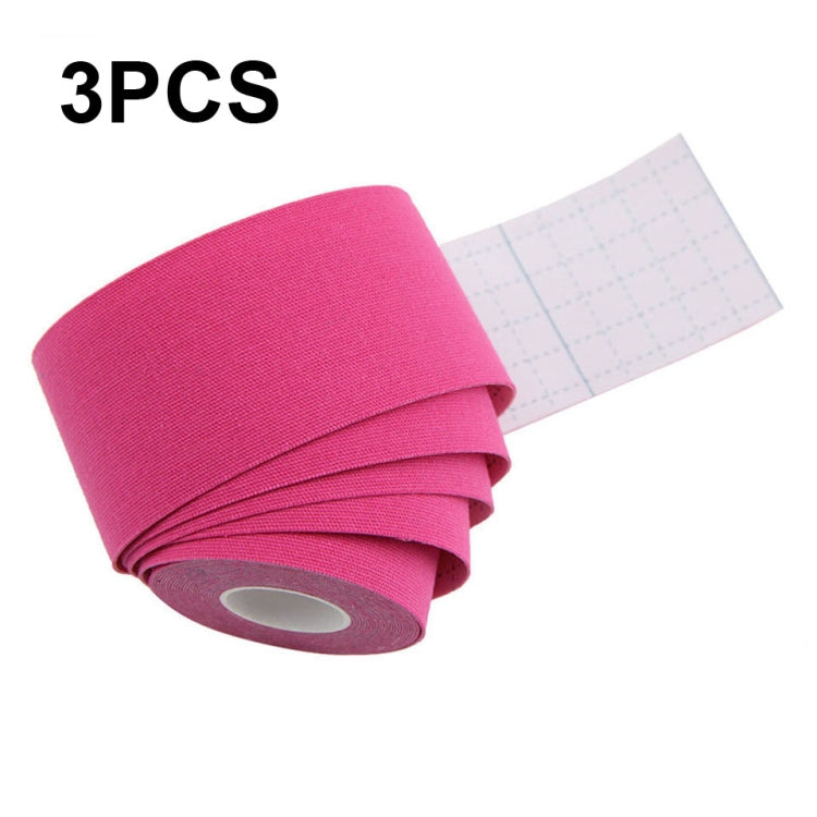 3pcs Muscle Tape Physiotherapy Sports Tape Basketball Knee Bandage, Size:, 2.5cm x 5m, 3.8cm x 5m