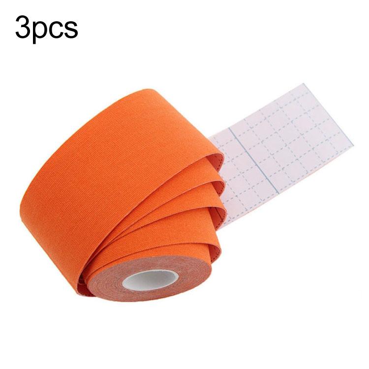 3pcs Muscle Tape Physiotherapy Sports Tape Basketball Knee Bandage, Size:, 5cm x 5m