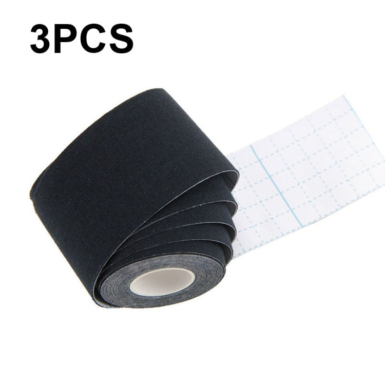 3pcs Muscle Tape Physiotherapy Sports Tape Basketball Knee Bandage, Size:, 5cm x 5m