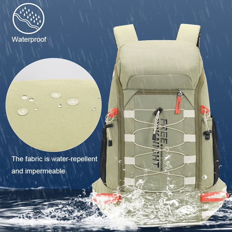 Free Knight FK0398 40L Outdoor Hiking Waterproof Backpack with Rain Cover, Black, Light Gray, Deep Green, Light Green, Orange, Blue