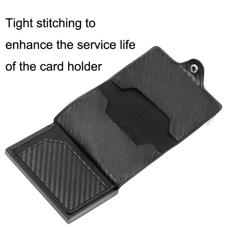 FY2108 Tracker Wallet Metal Card Holder for AirTag 2nd Gen / AirTag 1st Gen, Crazy Horse (Black)