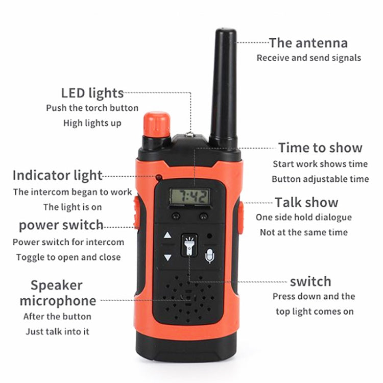 Children Walkie-talkie Remote Wireless Call  Parent-child Interactive Toy Phone, Red, Yellow