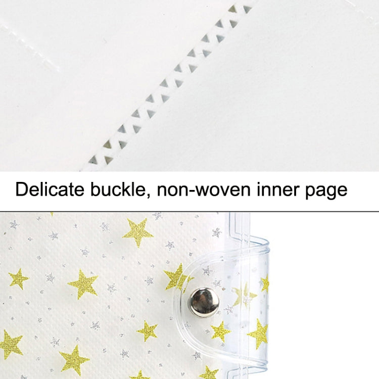 CAIUL 3 Inch PVC Photo Album Large Capacity Collection Commemorative Book, Purple Stream Sand, Pink Stream Sand, Blue Stream Sand, Golden Stars, Cute Daisy