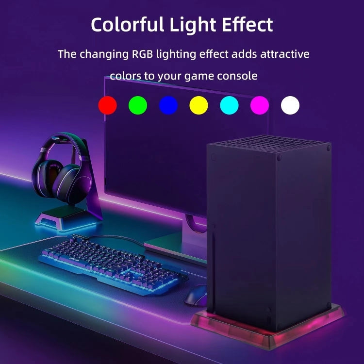 Game Console Symphony Cooling Base For Microsoft XBOX Series X/S, RGB Cooling Base