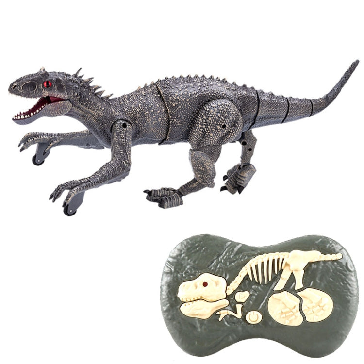 2.4G Wireless Remote Control Tyrannosaur Simulation Mechanical Dinosaur Model Toy, Gray, Red