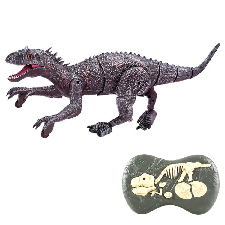 2.4G Wireless Remote Control Tyrannosaur Simulation Mechanical Dinosaur Model Toy, Gray, Red