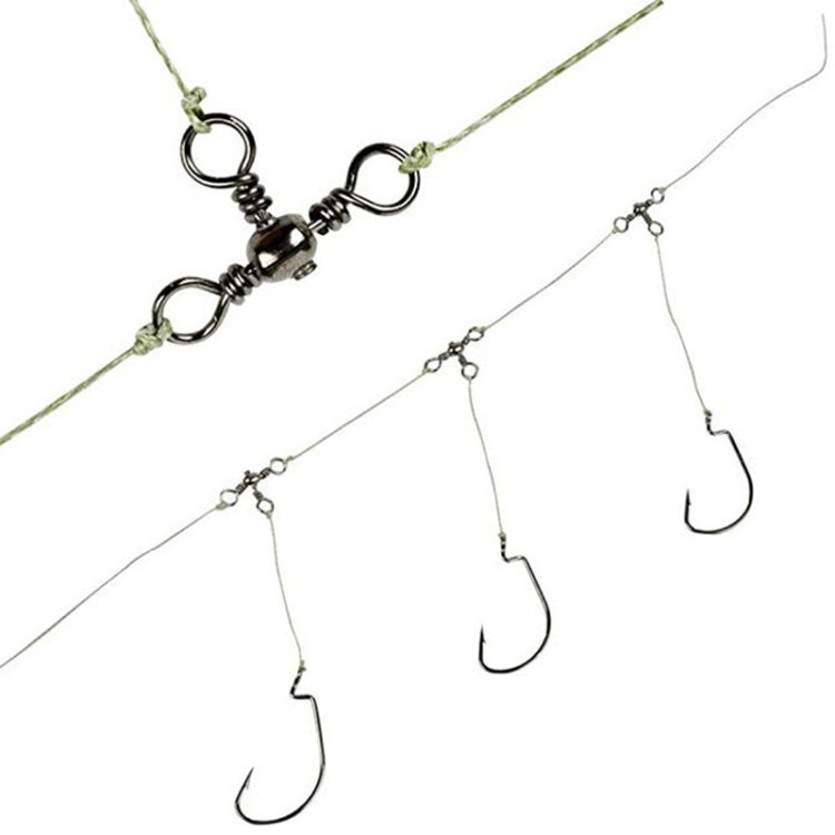 115 PCS / Box Bottle-Shaped Three-Pronged Swivel Stainless Steel Fishing Character Ring, 115 PCS / Box