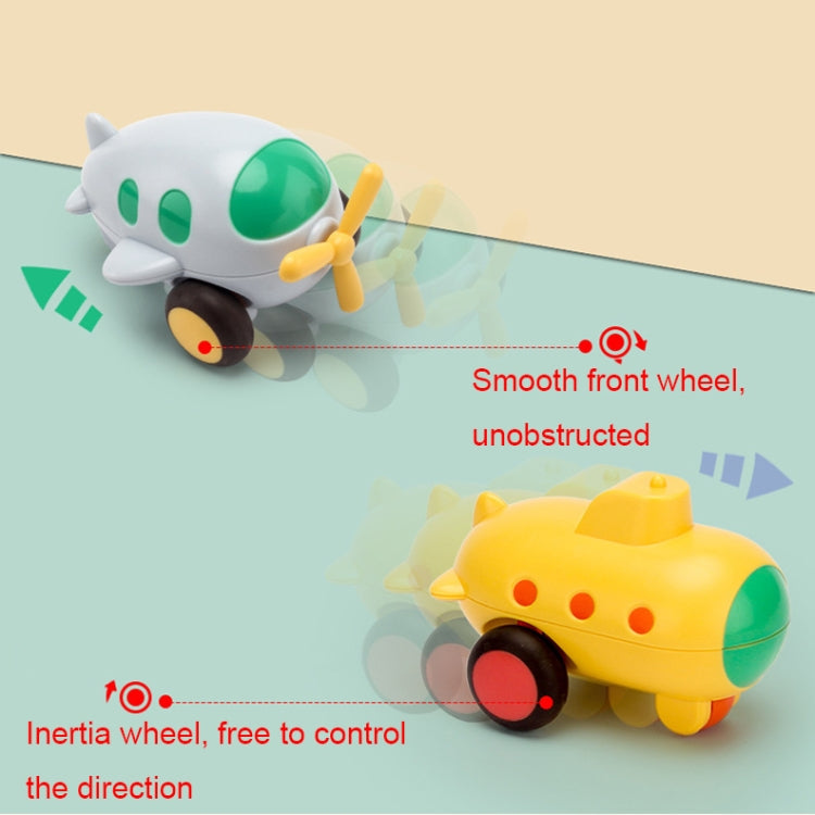 Children Cartoon Fell-Resistant Mini Inertial Pull Back Toy Car, Police Car, Ambulance, Sanitation Vehicle, Fire, Ship, Ferry, Submarine, Battlefall, Aircraft, Transport Aircraft, Fighter, Helicopter