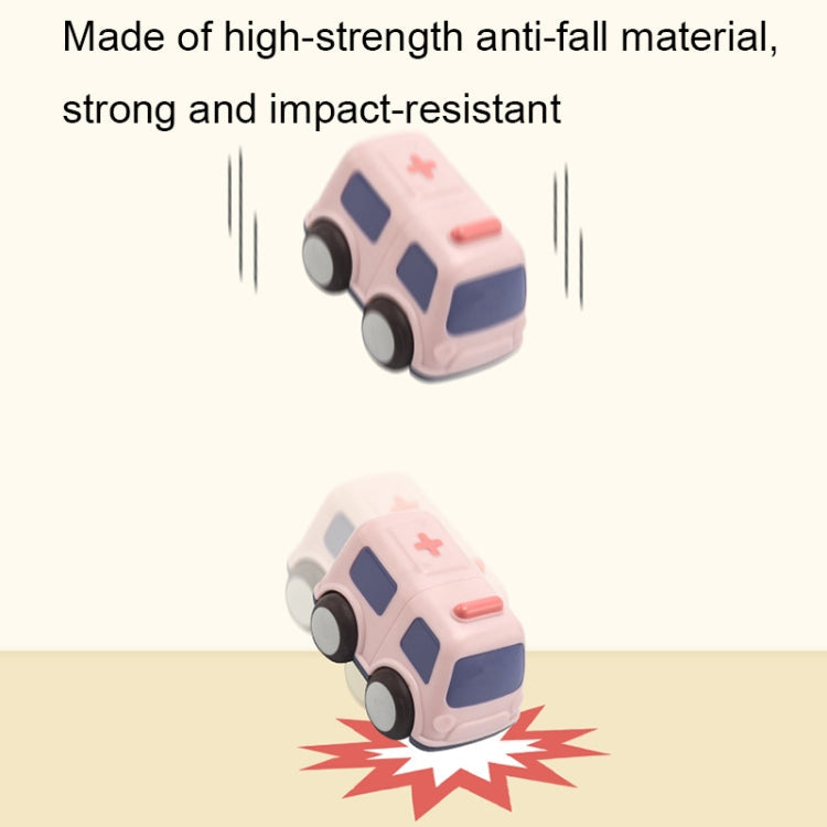 Children Cartoon Fell-Resistant Mini Inertial Pull Back Toy Car, Police Car, Ambulance, Sanitation Vehicle, Fire, Ship, Ferry, Submarine, Battlefall, Aircraft, Transport Aircraft, Fighter, Helicopter