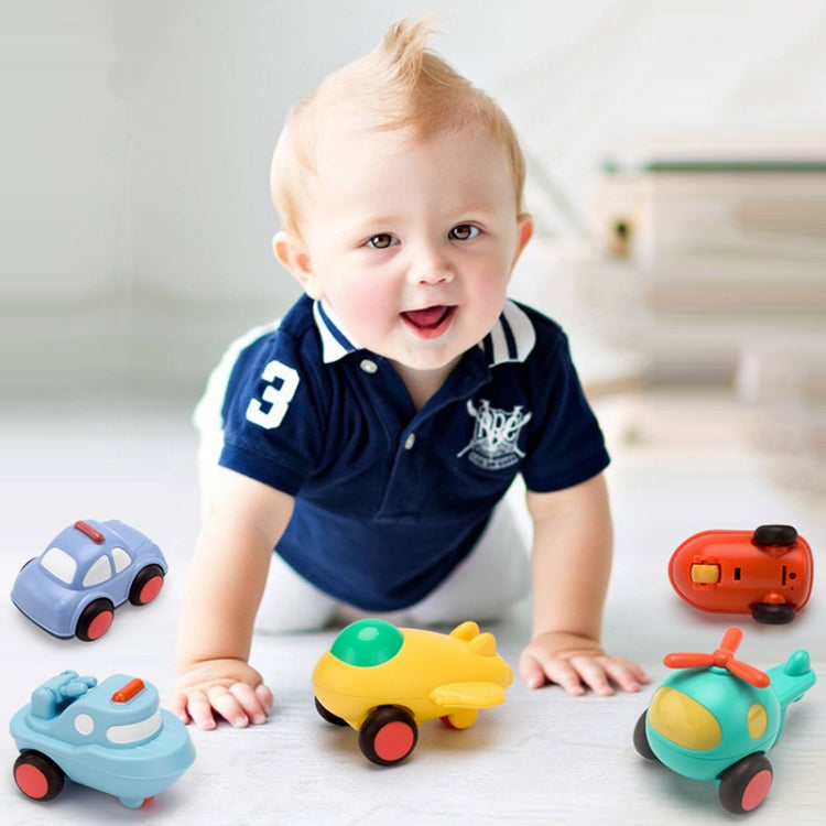 Children Cartoon Fell-Resistant Mini Inertial Pull Back Toy Car, Police Car, Ambulance, Sanitation Vehicle, Fire, Ship, Ferry, Submarine, Battlefall, Aircraft, Transport Aircraft, Fighter, Helicopter