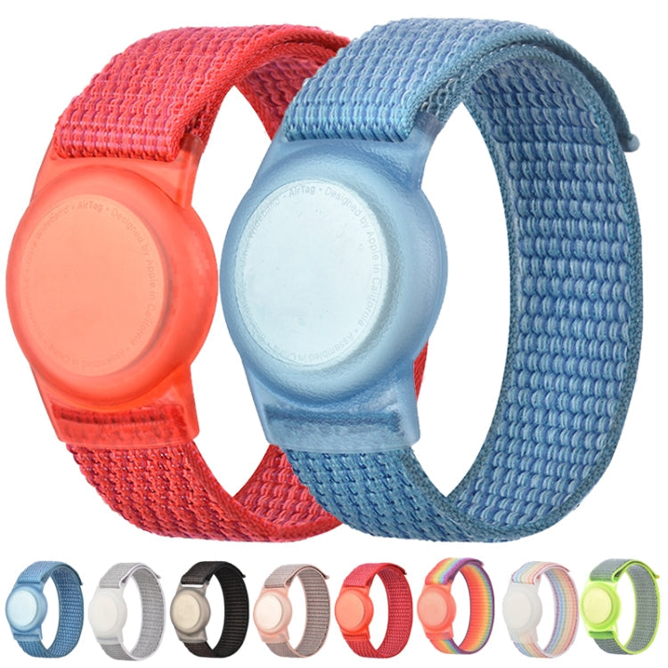 Child Adult Nylon Strap Wristband Protective Case For AirTag 2nd Gen / AirTag 1st Gen, 220mm, 170mm