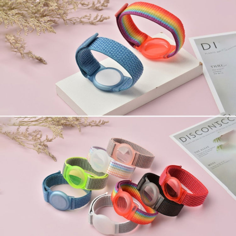 Child Adult Nylon Strap Wristband Protective Case For AirTag 2nd Gen / AirTag 1st Gen, 220mm, 170mm