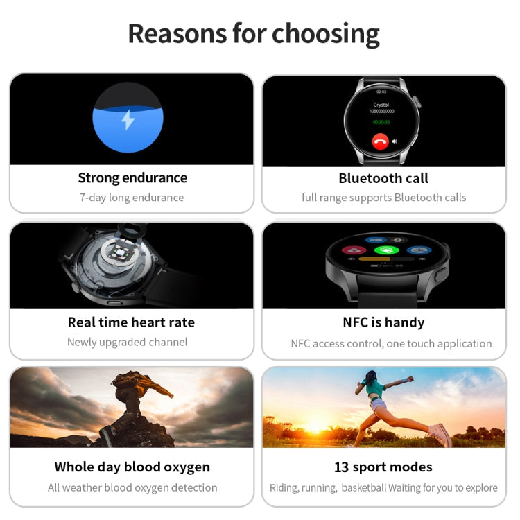 UM93Pro 1.28 Inch Heart Rate/Blood Oxygen Monitoring Bluetooth Calling Watch With NFC Function