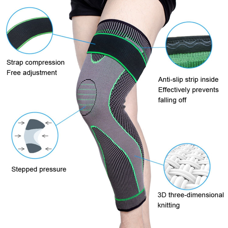 Nylon Knitted Riding Sports Extended Knee Pads, XL