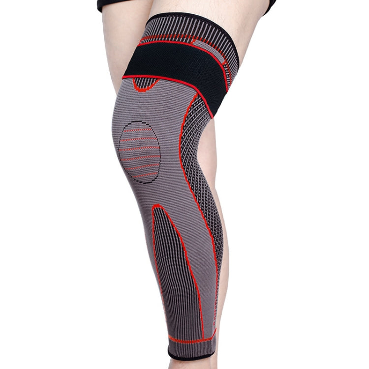 Nylon Knitted Riding Sports Extended Knee Pads, XL