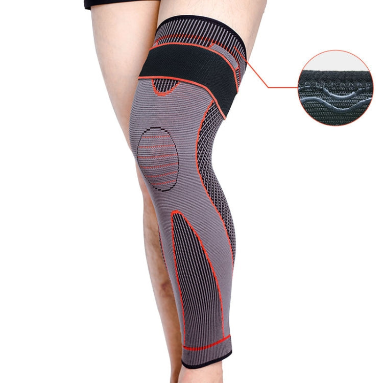 Nylon Knitted Riding Sports Extended Knee Pads, XL