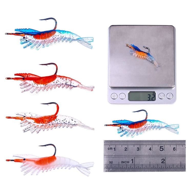 HENGJIA SO077 6cm 3g Lead Wrapped Shrimp Soft Lure Sea Bass Fake Lure, SO077 4, SO077 1, SO077 2, SO077 3