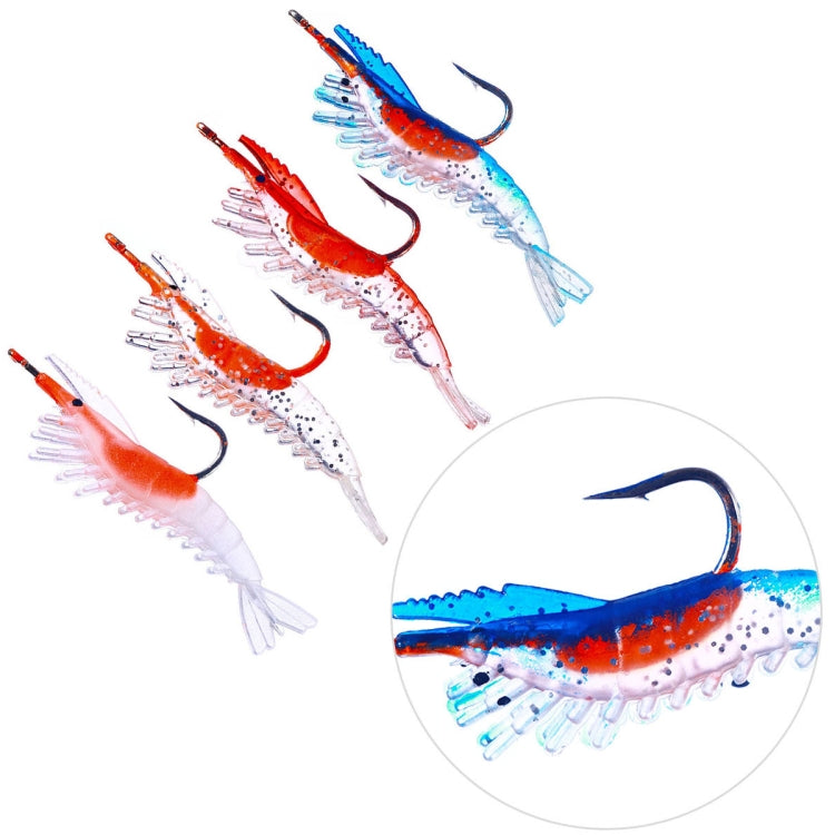 HENGJIA SO077 6cm 3g Lead Wrapped Shrimp Soft Lure Sea Bass Fake Lure, SO077 4, SO077 1, SO077 2, SO077 3
