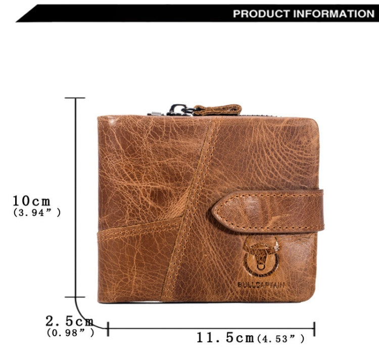 BUFF CAPTAIN 01 Multifunctional Detachable Vintage Leather Buckle Horizontal Wallet, 01(Coffee), 01(Brown)