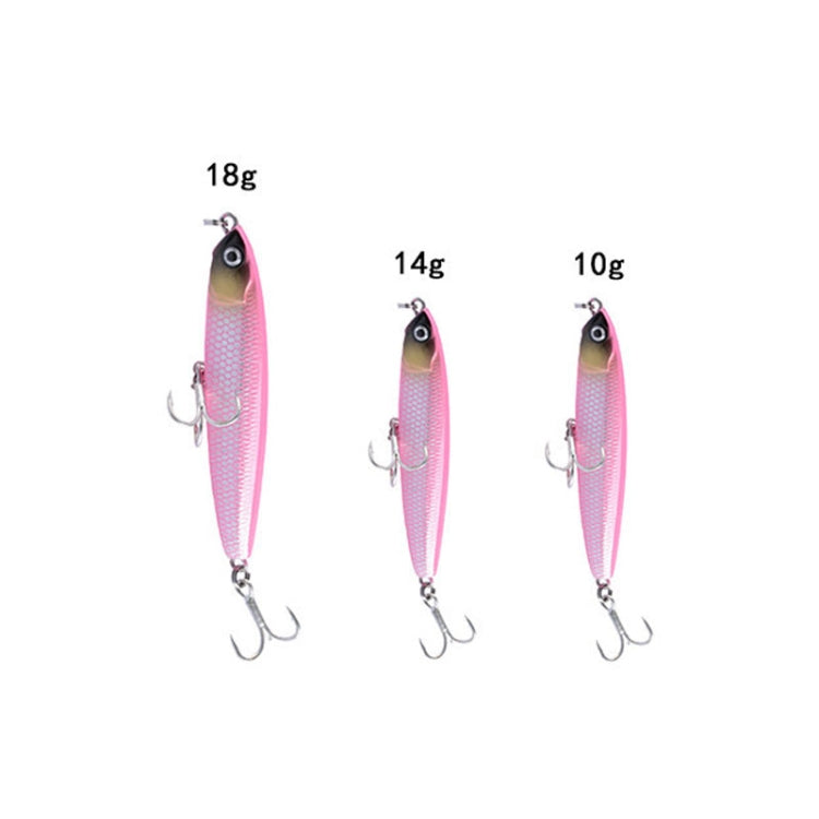 2 PCS CH79 Hard Bait Long Casting Sinking Pencil False Lure, Specification:, 10.4cm 18g