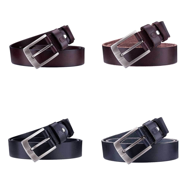 BULL CAPTAIN 01 Pin Buckle Thickened Cowhide Wear-Resistant Belt, Length:, 110cm (Smooth Brown), 115cm (Smooth Brown), 120cm (Smooth Brown), 125cm (Smooth Brown), 110cm (Burr Brown), 115cm (Burr Brown), 120cm (Burr Brown), 125cm (Burr Brown)           ...