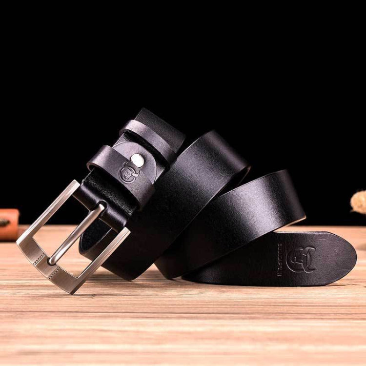 BULL CAPTAIN 01 Pin Buckle Thickened Cowhide Wear-Resistant Belt, Length:, 110cm (Smooth Brown), 115cm (Smooth Brown), 120cm (Smooth Brown), 125cm (Smooth Brown), 110cm (Burr Brown), 115cm (Burr Brown), 120cm (Burr Brown), 125cm (Burr Brown)           ...