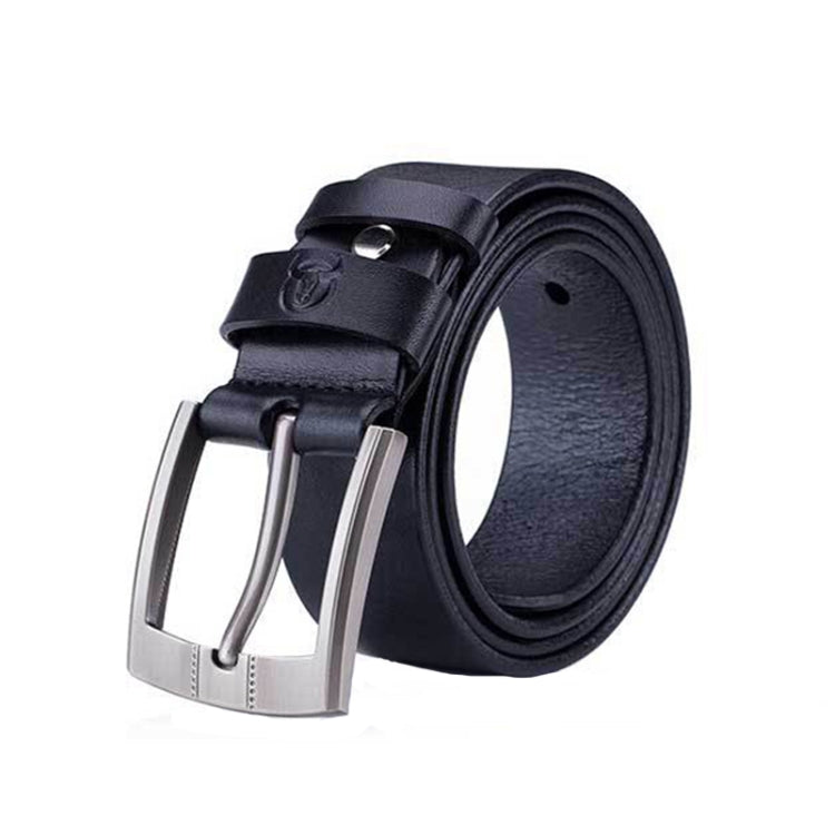 BULL CAPTAIN 01 Pin Buckle Thickened Cowhide Wear-Resistant Belt, Length:, 110cm (Smooth Brown), 115cm (Smooth Brown), 120cm (Smooth Brown), 125cm (Smooth Brown), 110cm (Burr Brown), 115cm (Burr Brown), 120cm (Burr Brown), 125cm (Burr Brown)           ...