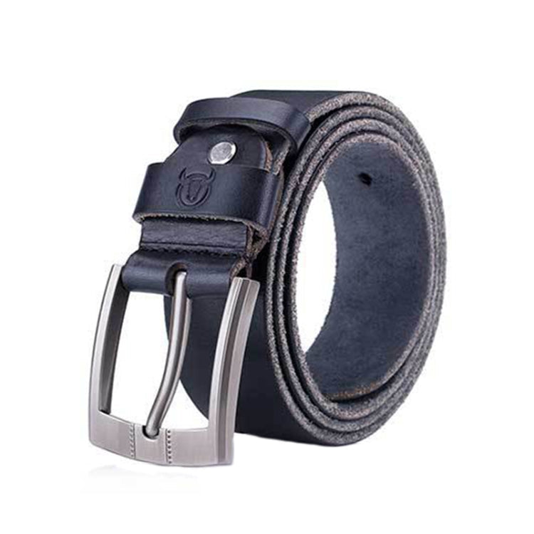 BULL CAPTAIN 01 Pin Buckle Thickened Cowhide Wear-Resistant Belt, Length:, 110cm (Smooth Brown), 115cm (Smooth Brown), 120cm (Smooth Brown), 125cm (Smooth Brown), 110cm (Burr Brown), 115cm (Burr Brown), 120cm (Burr Brown), 125cm (Burr Brown)           ...