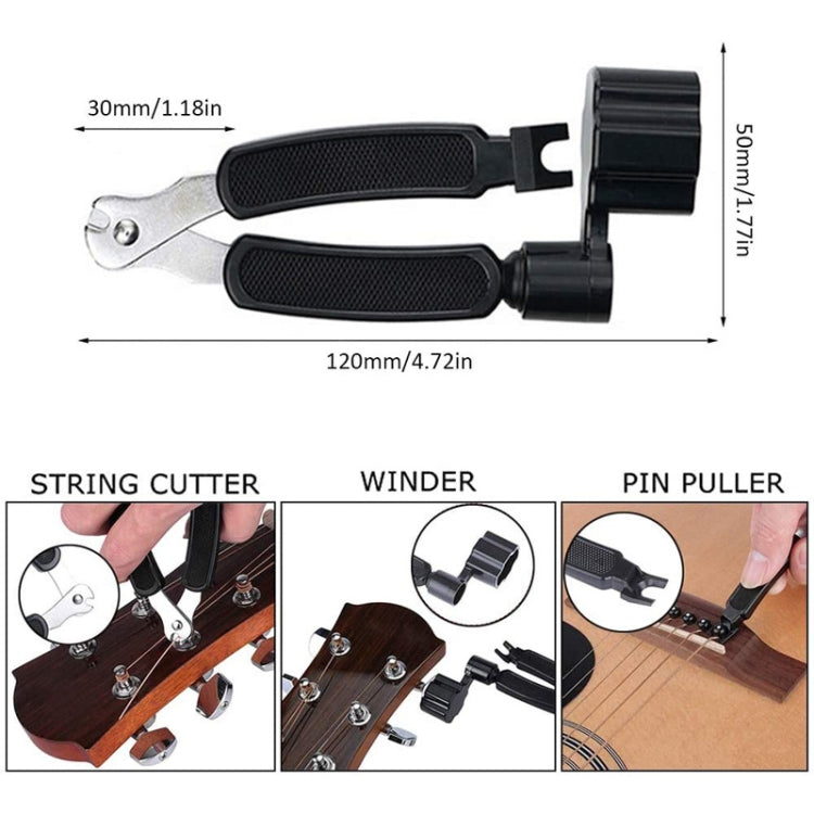 Folk Wood Bass Guitar Tuning Clip Tuner Instrument Set, 9 PCS / Set