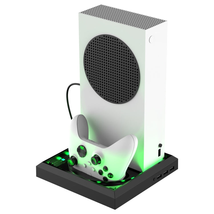 For XBOX Series X / S Charging Cooling Fan Base RGB Colorful Light Charger Bracket, RGB Colorful Light