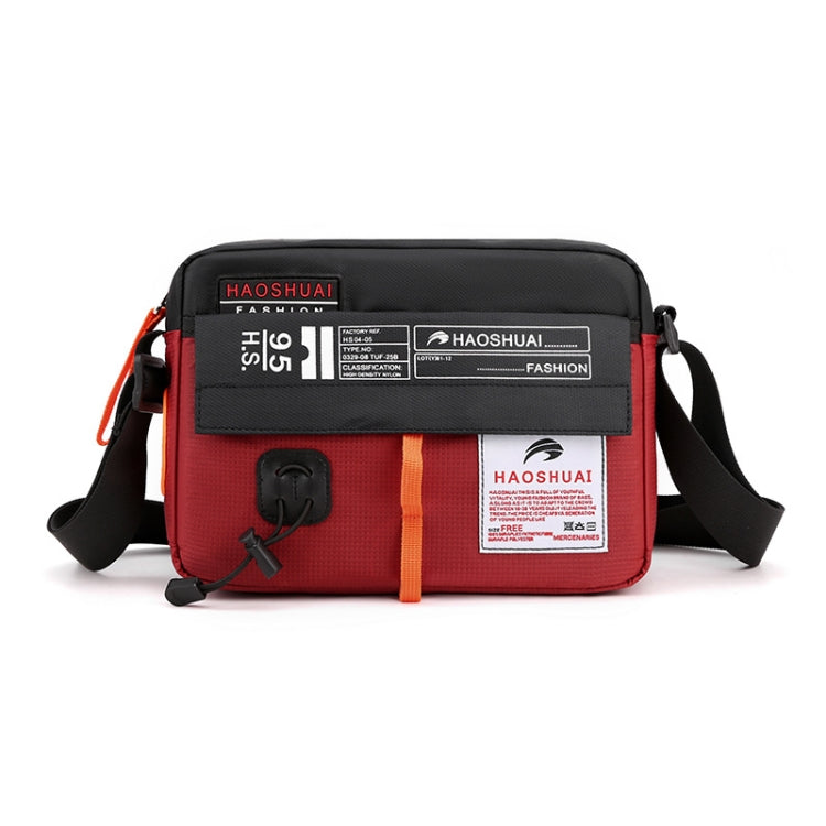 HAOSHUAI 204 Sports Leisure Men Outdoor Waterproof Nylon Shoulder Bag, 204 Brick Red, 204 Light Blue, 204 Dark Blue, 204 Black, 204 Grey, 204 Army Green