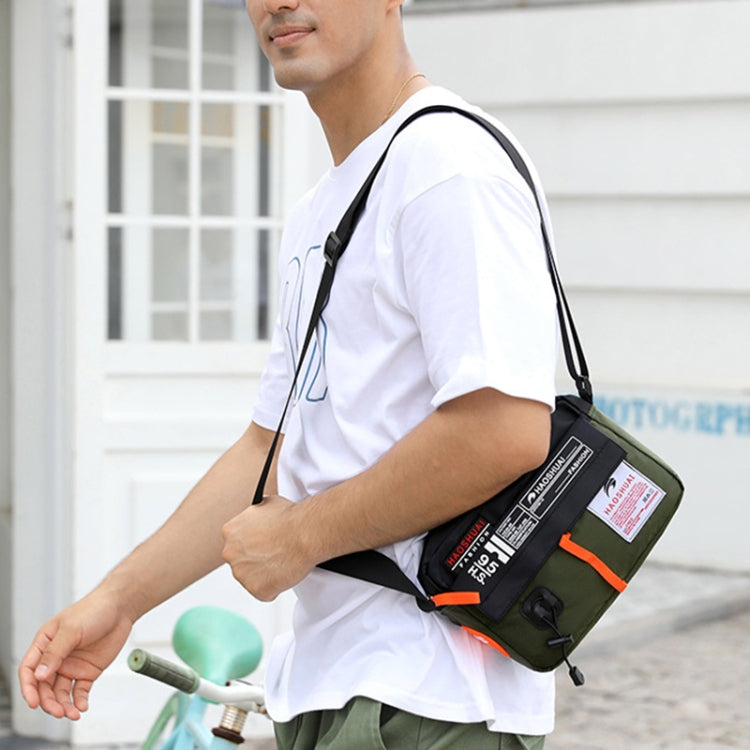 HAOSHUAI 204 Sports Leisure Men Outdoor Waterproof Nylon Shoulder Bag, 204 Brick Red, 204 Light Blue, 204 Dark Blue, 204 Black, 204 Grey, 204 Army Green