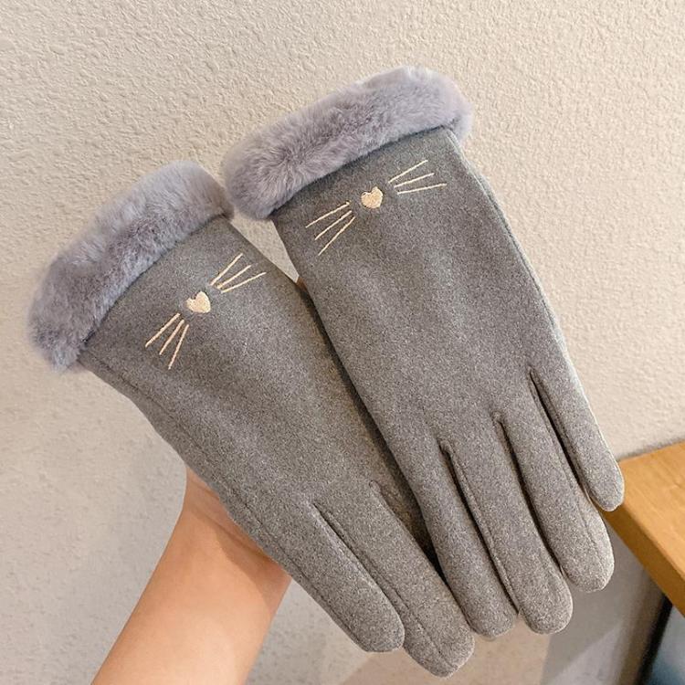 A56 Keep Warm Touch Screen Plus Velvet Thick Anti-Cold Riding Gloves, A56 Black, A56 Pink, A56 Gray