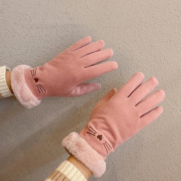 A56 Keep Warm Touch Screen Plus Velvet Thick Anti-Cold Riding Gloves, A56 Black, A56 Pink, A56 Gray