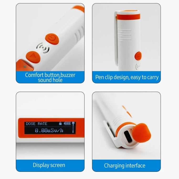 Pen Type Nuclear Radiation Detector Geiger Counter Sound Light Alarm, Pen Type