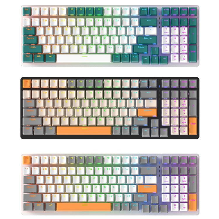 ZIYOU LANG  K3 100 Keys Game Glowing Wired Mechanical Keyboard, Cable Length: 1.5m, Style:, K3  Water Green Version Red Axis, K3 Bee Version Red Axis, K3 Micro Light Hot Plug Version Red Axis, K3 Water Green Hot Plug Version Green Axis                 ...