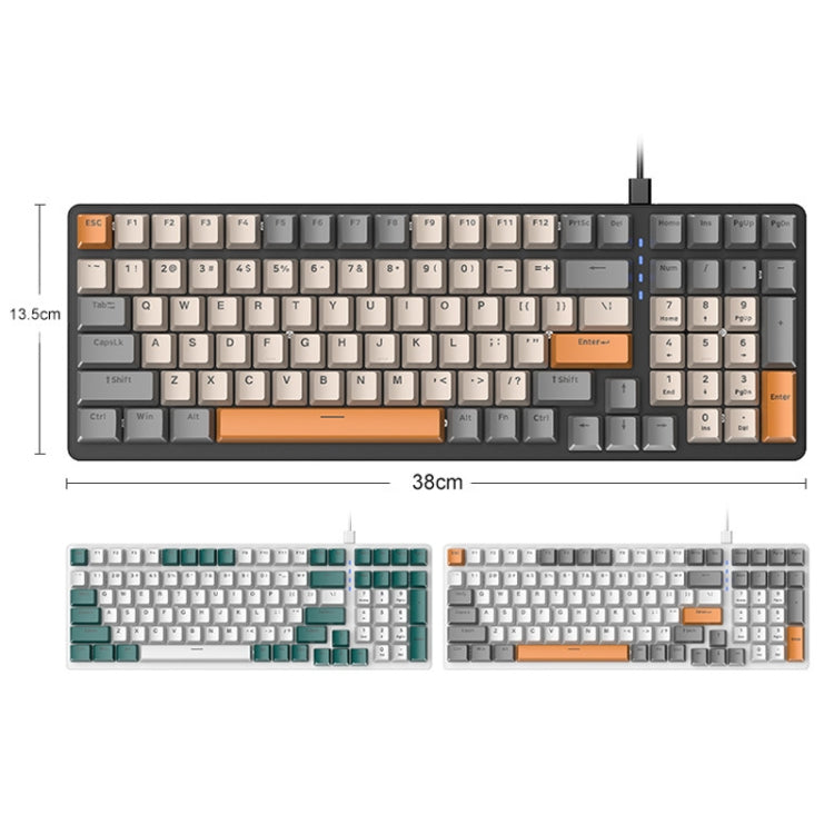ZIYOU LANG  K3 100 Keys Game Glowing Wired Mechanical Keyboard, Cable Length: 1.5m, Style:, K3  Water Green Version Red Axis, K3 Bee Version Red Axis, K3 Micro Light Hot Plug Version Red Axis, K3 Water Green Hot Plug Version Green Axis                 ...