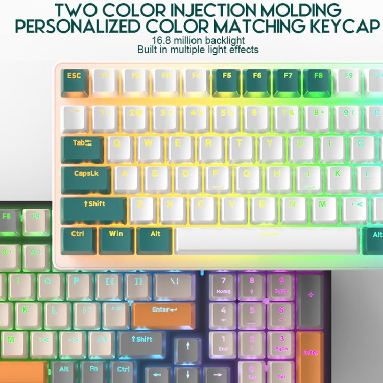 ZIYOU LANG  K3 100 Keys Game Glowing Wired Mechanical Keyboard, Cable Length: 1.5m, Style:, K3  Water Green Version Red Axis, K3 Bee Version Red Axis, K3 Micro Light Hot Plug Version Red Axis, K3 Water Green Hot Plug Version Green Axis                 ...