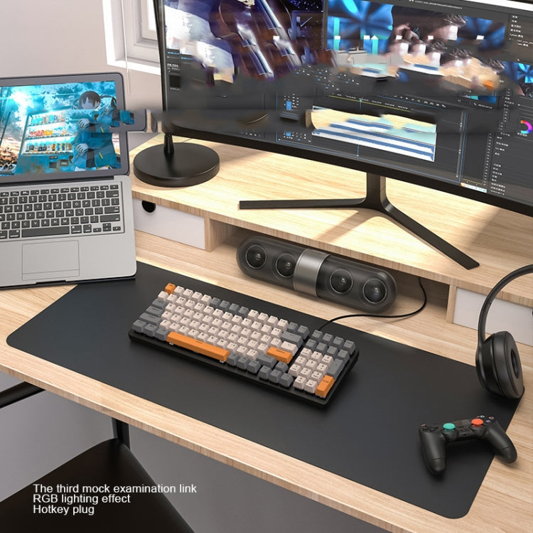 ZIYOU LANG  K3 100 Keys Game Glowing Wired Mechanical Keyboard, Cable Length: 1.5m, Style:, K3  Water Green Version Red Axis, K3 Bee Version Red Axis, K3 Micro Light Hot Plug Version Red Axis, K3 Water Green Hot Plug Version Green Axis                 ...