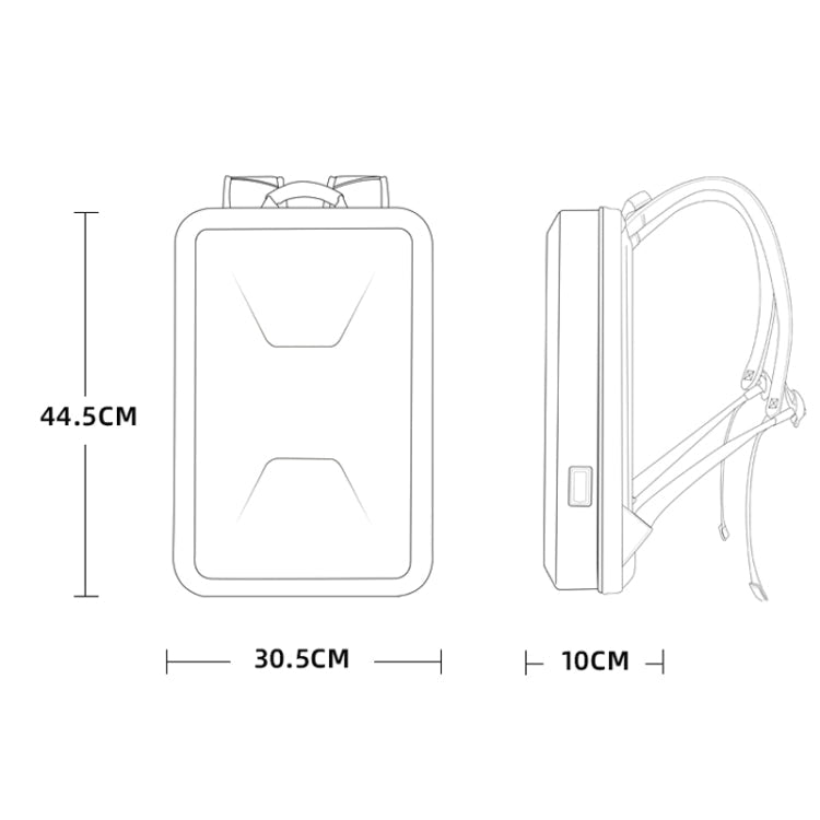 BANGE BG-2839 PC Hard Shell Gaming Computer Bag Business Waterproof Men Backpack, BG-2839 Silver, BG-2839 Black, BG-2839 Gold