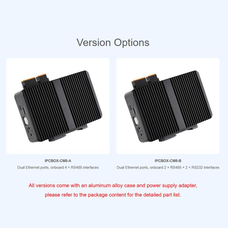 Waveshare Gigabit/2.5G Dual Ethernet Industrial Computer Based On Raspberry Pi CM5, 4 x RS485, 2×RS485+2×RS232