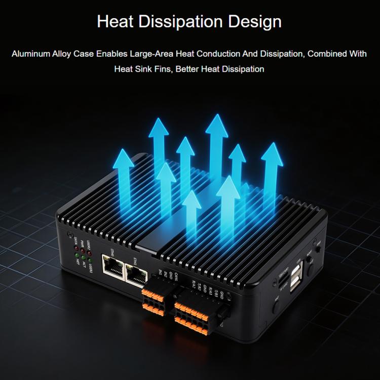 Waveshare Gigabit/2.5G Dual Ethernet Industrial Computer Based On Raspberry Pi CM5, 4 x RS485, 2×RS485+2×RS232