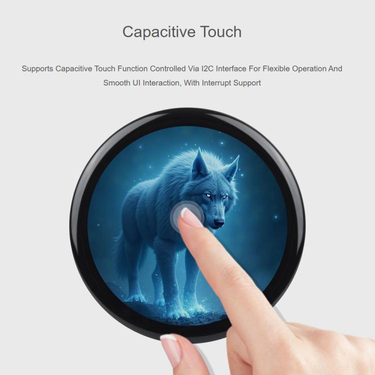 Waveshare ESP32-S3R8 1.46inch Round Touch Display Development Board, 412×412, Supports WiFi & Bluetooth, Without Cover Glass, With Cover Glass, With Widened Cover Glass