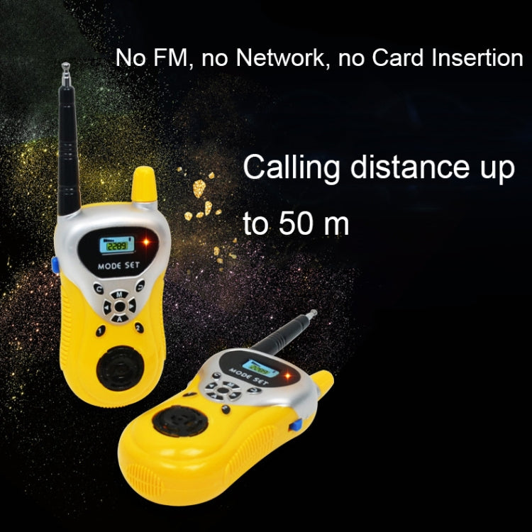 2289 1 Pair Children Mini Walkie Talkie Toys Wireless Talking Outdoor Interactive Toys, Yellow, Green