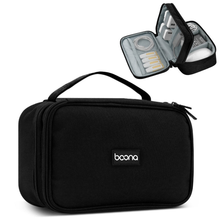 Baona Multifunctional Earphone Data Cable Digital Storage Bag, Spec:, Single-layer (Gray), Single-layer (Black), 2-layer (Gray), 2-layer (Black), Single-Layer Box (Gray), Single-Layer Box (Black), 2-layer Box (Gray), 2-layer Box (Black), XL (Gray)     ...