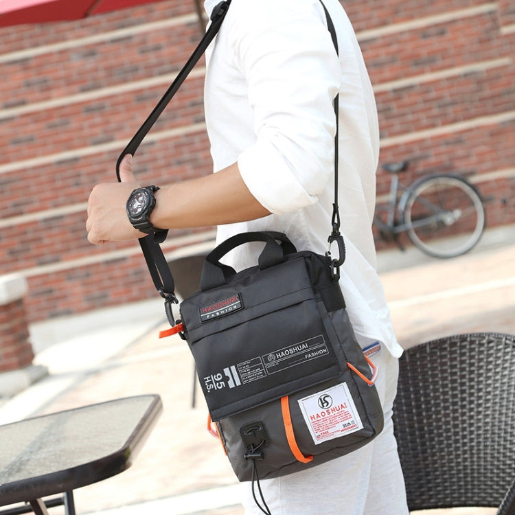 HAOSHUAI 206-1 Men Handheld Crossbody Bag Outdoor Waterproof Cloth Bag, 206-1 Brick Red, 206-1 Light Blue, 206-1 Dark Blue, 206-1 Black, 206-1 Army Green, 206-1 Grey