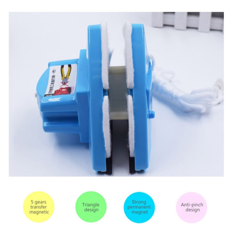Adjustable Magnetic Window Cleaner Double-Side Glass Wiper Brush, 4-30mm Glass Cleaner